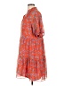 CeCe 100% Polyester Paisley Orange Casual Dress Size L - photo 5