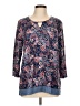 Ellen Tracy Blue 3/4 Sleeve Blouse Size L - photo 1