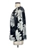 Vince Camuto 100% Polyester Floral Black Silver Long Sleeve Blouse Size S - photo 5