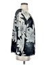 Vince Camuto 100% Polyester Floral Black Silver Long Sleeve Blouse Size S - photo 4