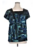 Apt. 9 Teal Short Sleeve Blouse Size XL - photo 1