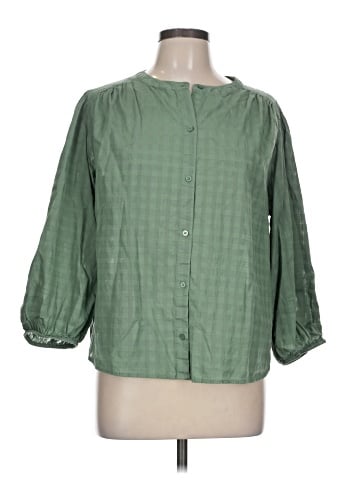 Old Navy 3/4 Sleeve Button-Down Shirt (view 1)