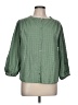 Old Navy Green 3/4 Sleeve Button-Down Shirt Size L - photo 1