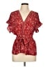 Max Studio Red Short Sleeve T-Shirt Size L - photo 1