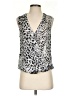 Generation Love 100% Silk Silver Sleeveless Silk Top Size S - photo 1
