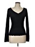 Wrapper Black Long Sleeve Top Size L - photo 1