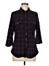 Eden & Olivia Plaid Black 3/4 Sleeve Blouse Size M - photo 1
