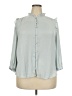 LC Lauren Conrad 100% Polyester Blue 3/4 Sleeve Blouse Size XXL - photo 1