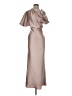 Amsale 100% Polyester Tan Silver Cocktail Dress Size 2 - photo 1
