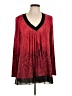 Anne Klein Red Long Sleeve Blouse Size L - photo 1