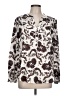 Talbots Paisley Ivory Long Sleeve Blouse Size L - photo 1