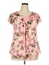 Assorted Brands Pink Short Sleeve Blouse Size XXL - photo 1