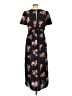 Sugar Lips 100% Polyester Floral Black Casual Dress Size L - photo 2