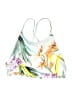 Cupshe 100% Polyester Tropical White Swimsuit Top Size S - photo 1