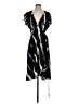 H By Halston 100% Polyester Print Black Cocktail Dress Size S - photo 1