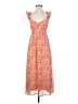 Lush 100% Polyester Hearts Orange Casual Dress Size S - photo 1