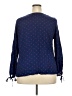 Jessica Simpson 100% Viscose Polka Dots Blue Long Sleeve Blouse Size 2X - photo 2