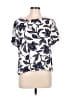 Halogen 100% Rayon Ivory Short Sleeve Blouse Size M - photo 1