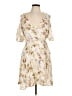 Angie 100% Rayon Floral Ivory Cocktail Dress Size L - photo 1