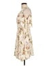 Angie 100% Rayon Floral Ivory Cocktail Dress Size L - photo 5