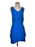 Madison Marcus 100% Silk Solid Blue Cocktail Dress Size S - photo 1