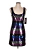 Almost Famous Graphic Purple Cocktail Dress Size L - photo 1