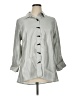 MULTIPLES Metallic Silver 3/4 Sleeve Button-Down Shirt Size XL - photo 1