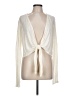 Theory 100% Linen Solid Ivory Cardigan Size L - photo 1