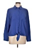 JM Collection Blue Long Sleeve Blouse Size L - photo 1