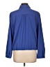 JM Collection Blue Long Sleeve Blouse Size L - photo 2