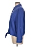 JM Collection Blue Long Sleeve Blouse Size L - photo 5