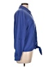 JM Collection Blue Long Sleeve Blouse Size L - photo 4