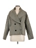 Zara 100% Polyester Chevron-herringbone Gray Coat Size M - photo 1