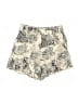 H&M 100% Viscose Print Ivory Shorts Size 2 - photo 1