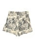 H&M 100% Viscose Print Ivory Shorts Size 2 - photo 2