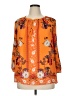 DR2 100% Polyester Orange 3/4 Sleeve Blouse Size XL - photo 1
