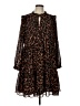 J.Crew 100% Polyester Animal Print Brown Casual Dress Size L - photo 1