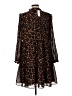 J.Crew 100% Polyester Animal Print Brown Casual Dress Size L - photo 2