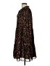 J.Crew 100% Polyester Animal Print Brown Casual Dress Size L - photo 5