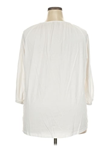 Lands' End 3/4 Sleeve Blouse (view 2)