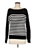 White House Black Market Stripes Black Pullover Sweater Size M - photo 1