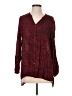 Erika Burgundy Long Sleeve Blouse Size S - photo 1