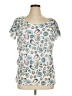 Bella Dahl 100% Polyester Teal Short Sleeve Blouse Size XL - photo 1