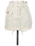 Shein 100% Polyester Ivory Denim Skirt Size S - photo 1