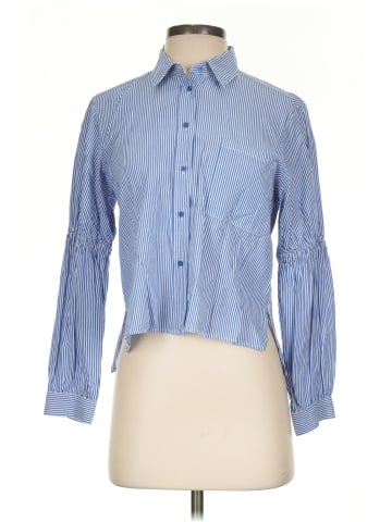 Zara Basic Long Sleeve Button-Down Shirt (view 1)