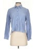 Zara Basic Blue Long Sleeve Button-Down Shirt Size S - photo 1