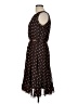 Sandra Darren 100% Polyester Polka Dots Brown Cocktail Dress Size 10 - photo 5