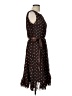 Sandra Darren 100% Polyester Polka Dots Brown Cocktail Dress Size 10 - photo 4