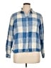 Pendleton Checkered-gingham Blue Long Sleeve Button-Down Shirt Size XL - photo 1