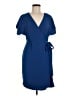 Bobeau Solid Blue Cocktail Dress Size M - photo 1